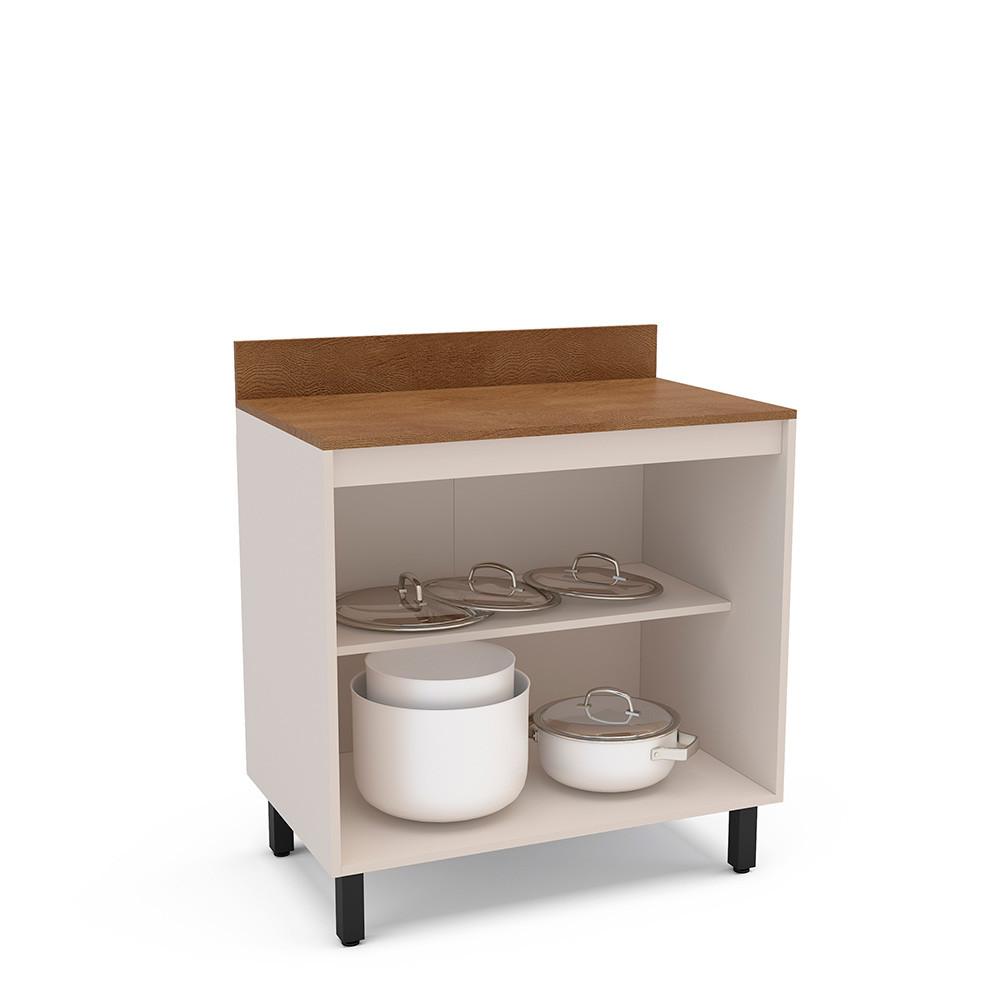 Balcão 2 Portas 80cm com Tampo Koya Politorno Móveis - 5