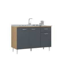 Balcão de Pia 3 Portas 1 Gaveta 120cm sem Pia  A434 Poquema - 2