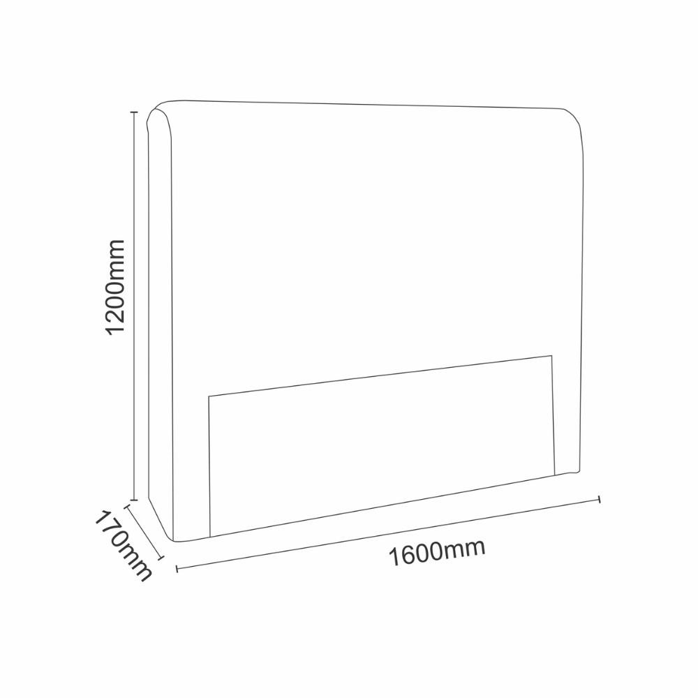Cabeceira Estofada Queen 160cm Corino Dama New Plus Simbal - 3