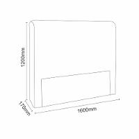 Cabeceira Estofada Queen 160cm Corino Dama New Plus Simbal - 3