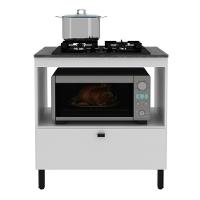 Balcão para Cooktop 4 Bocas 1 Porta Basculante BL3315 Tecno Mobili - 2