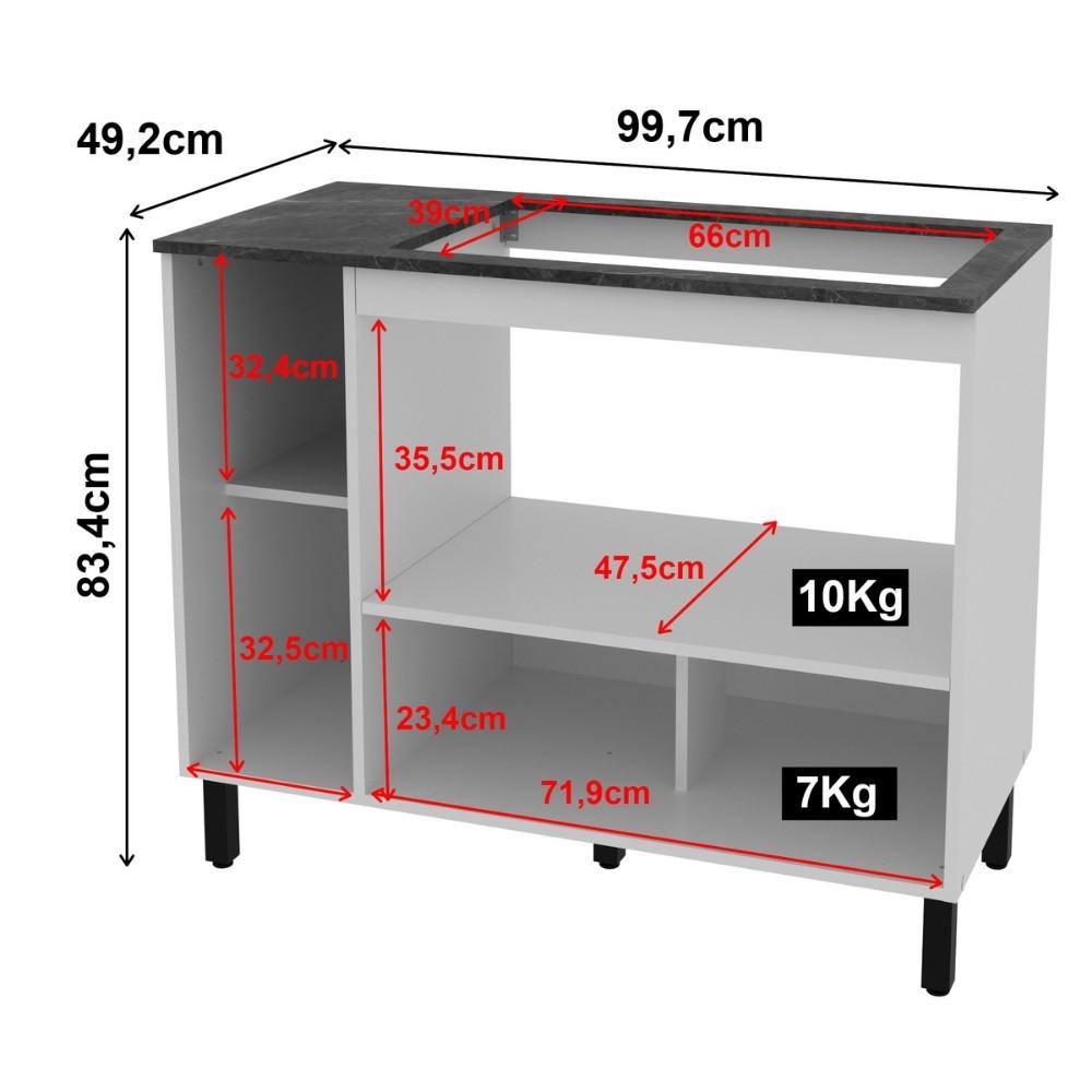 Balcão para Cooktop 5 Bocas 2 Portas BL3316 Tecno Mobili - 5