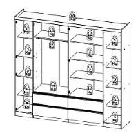 Guarda Roupa Casal 6 Portas 4 Gavetas Nobre THB - 3