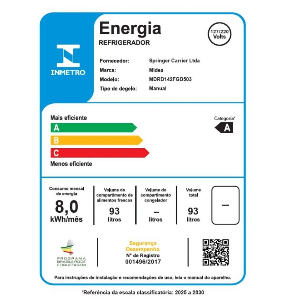 Frigobar Midea MDRD142FGD Inverter 93L - 4