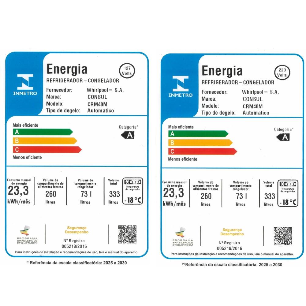 Geladeira Consul CRM40MB Frost Free333L - 4