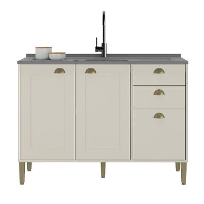 Balcão de Pia 3 Portas 2 Gavetas 120cm sem Pia Tunisia Atualle