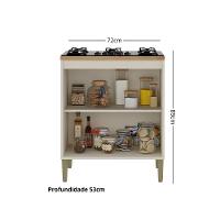 Balcão para Cooktop 2 Portas com Tampo Tunisia Atualle - 3