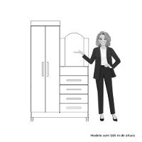 Cômoda Penteadeira 4 Gavetas Espelho Capri Damulti