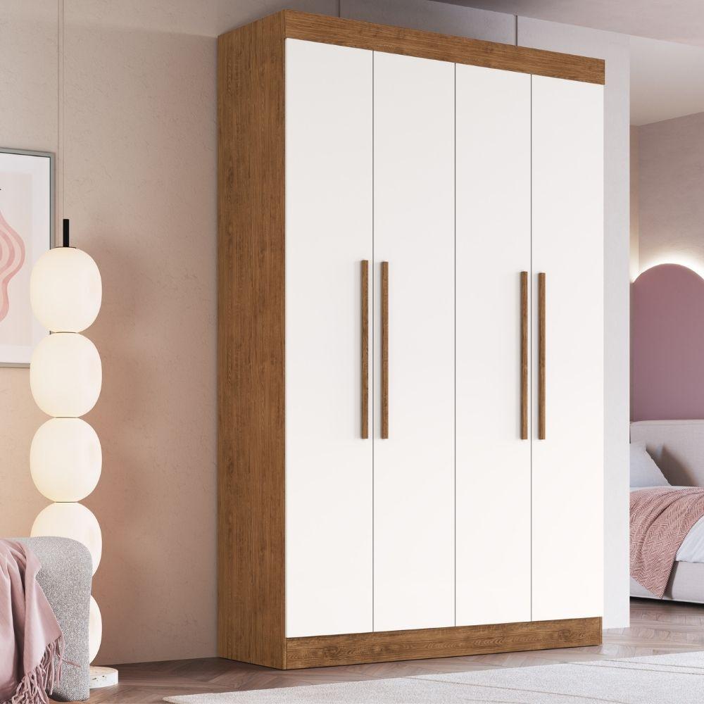 Guarda Roupa Solteiro 4 Portas Em MDF Melbourne Doripel - 1