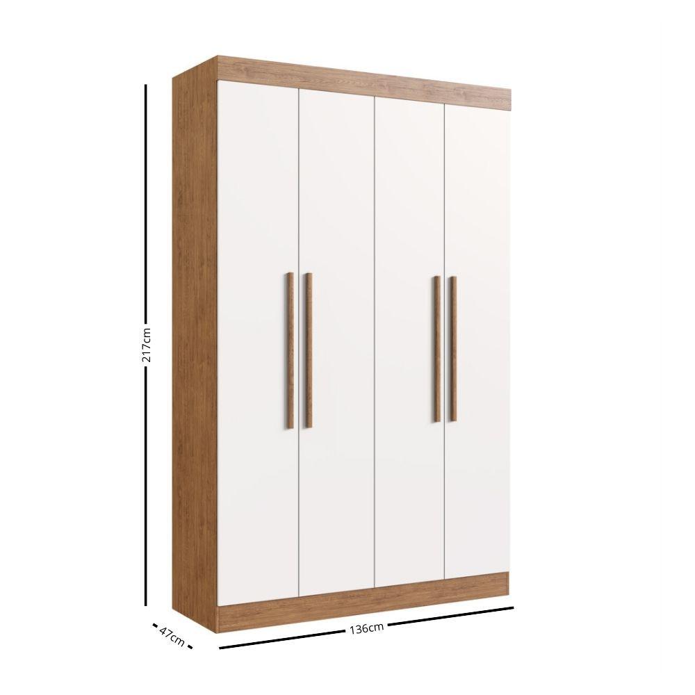 Guarda Roupa Solteiro 4 Portas Em MDF Melbourne Doripel - 4