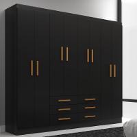 Guarda Roupa Casal 8 Portas 6 Gavetas Paris Evidência Móveis - 1