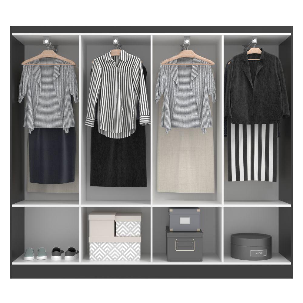 Guarda Roupa Casal 8 Portas Paris Evidência Móveis - 3