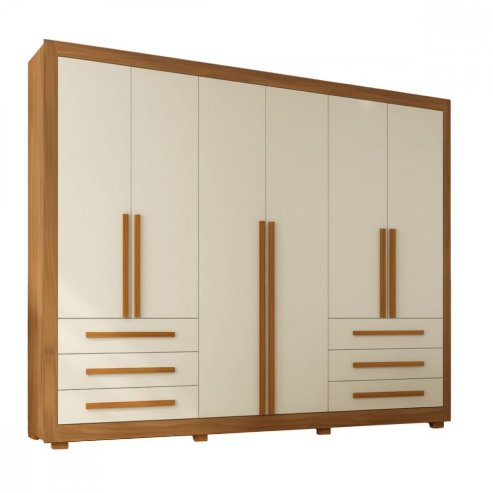 Guarda Roupa Casal 6 Portas 6 Gavetas com Pés Veneto Maxel Móveis - 2