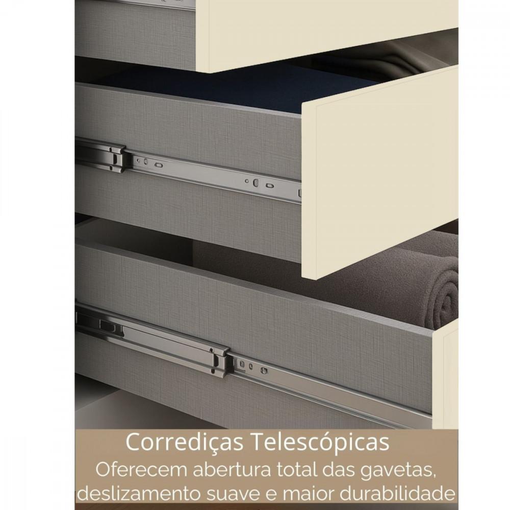 Guarda Roupa Casal 6 Portas 6 Gavetas com Pés Veneto Maxel Móveis - 5