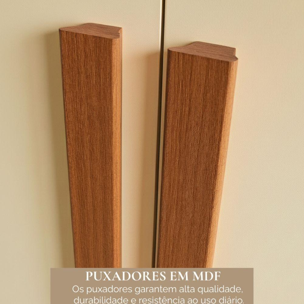 Guarda Roupa Casal com Espelho 6 Portas 6 Gavetas e Pés Veneto Maxel Móveis - 6