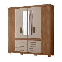 Guarda Roupa Casal com Espelho 6 Portas 6 Gavetas e Pés França Moval - 2