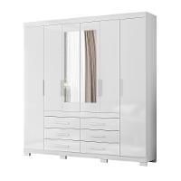 Guarda Roupa Casal com Espelho 6 Portas 6 Gavetas e Pés França Moval - 2