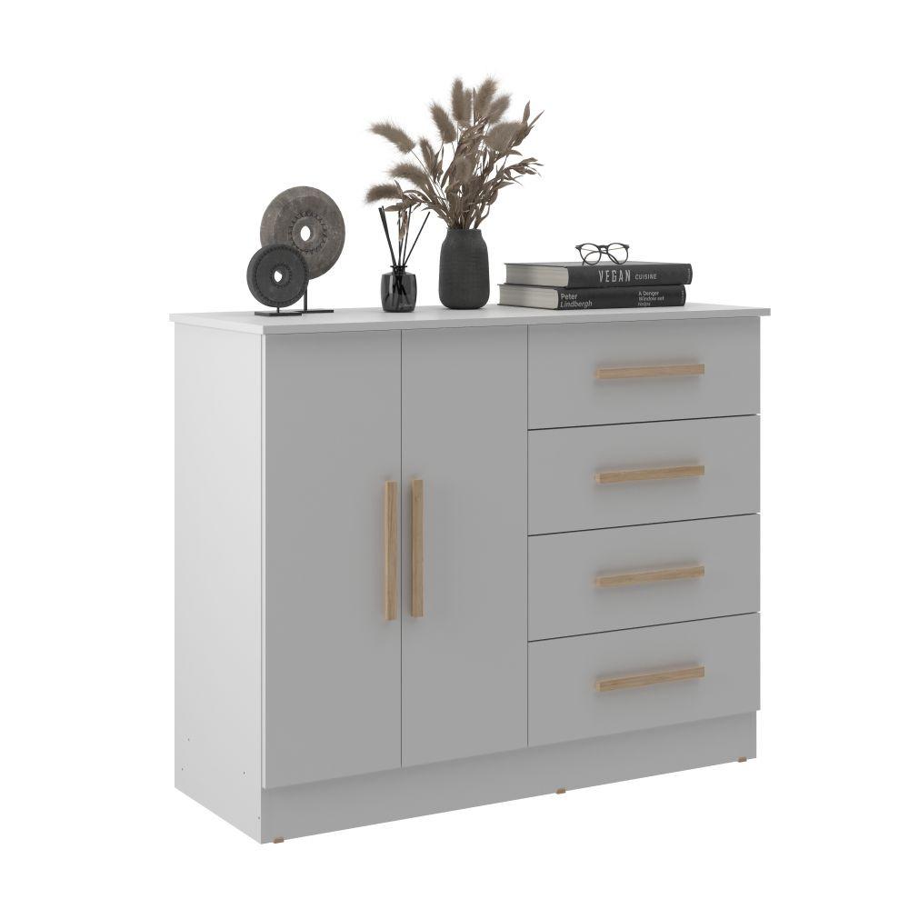 Cômoda 4 Gavetas 2 Portas Bariloche Móveis Sul - 2