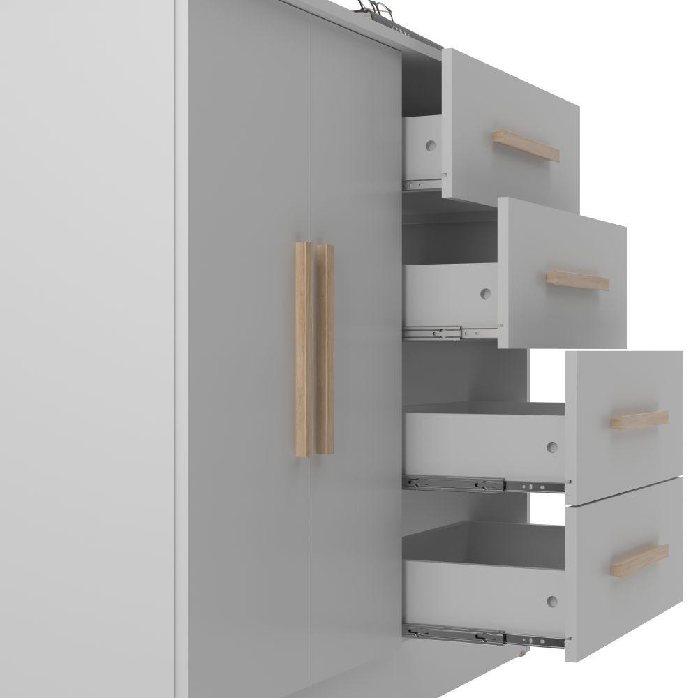 Cômoda 4 Gavetas 2 Portas Bariloche Móveis Sul - 3