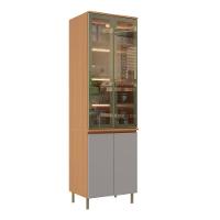 Cristaleira com LED e Vidro 4 Portas Florença Móveis Sul - 1