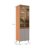 Cristaleira com LED e Vidro 4 Portas Florença Móveis Sul - 3