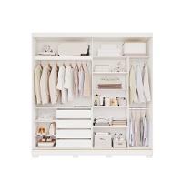 Guarda Roupa Casal com Espelho 2 Portas de Correr e Pés Em MDF Olivia Panan - 3