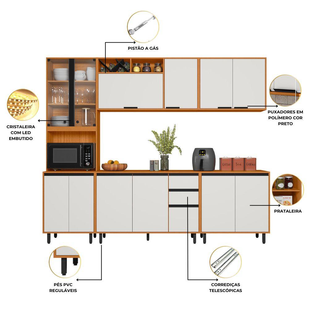 Cozinha Modulada 5 Peças sem Pia Ravena Poliman - 6