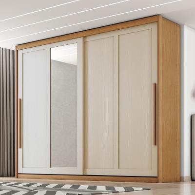 Guarda Roupa Casal com Espelho 2 Portas de Correr em MDF Atraente Zanzini