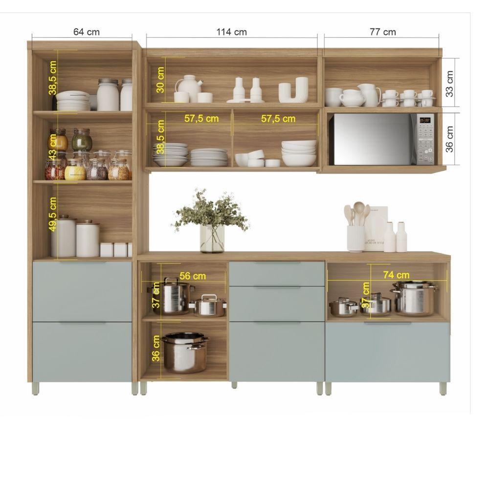 Cozinha Modulada 5 Peças com Tampo MDF Marquesa Nesher - 4