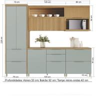 Cozinha Modulada 5 Peças com Tampo MDF Marquesa Nesher - 3