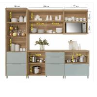 Cozinha Modulada 5 Peças com Tampo MDF Marquesa Nesher