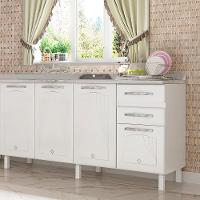 Balcão de Pia em Aço 4 Portas 2 Gavetas 160cm - 3