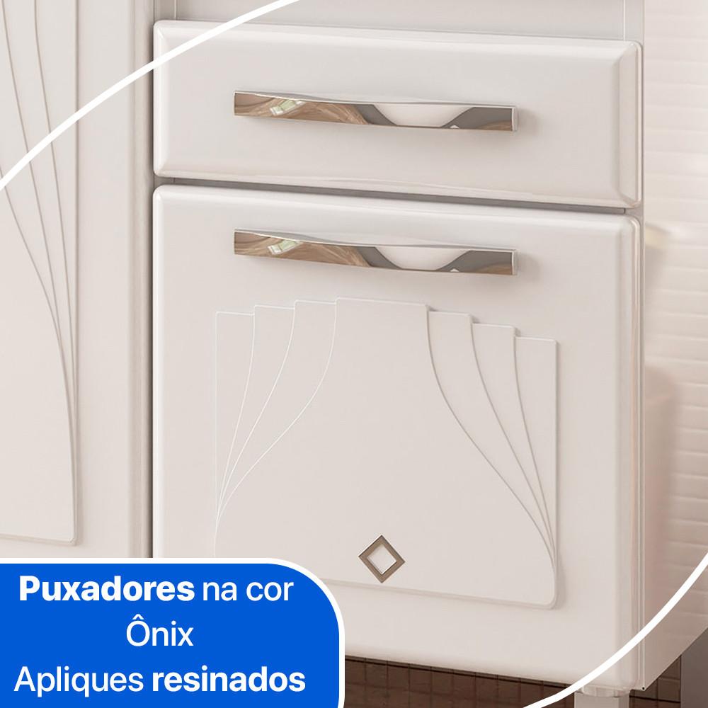 Balcão de Pia em Aço 3 Portas 2 Gavetas sem Pia Star New Telasul - 6