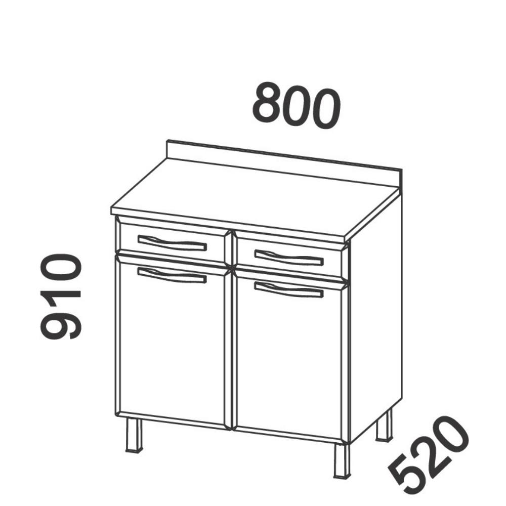 Balcão em Aço 2 Portas 2 Gavetas Star New Telasul - 8