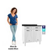 Balcão em Aço 2 Portas 2 Gavetas Star New Telasul - 5