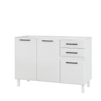 Balcão de Pia em Aço 3 Portas 2 Gavetas 120cm sem Pia Liz Telasul - 1