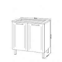 Balcão para Cooktop em Aço 4 Bocas 2 Portas Liz Telasul