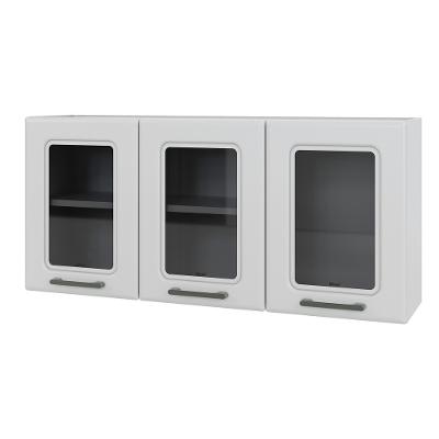 Armário Aéreo em Aço 3 Portas de Vidro Liz Telasul