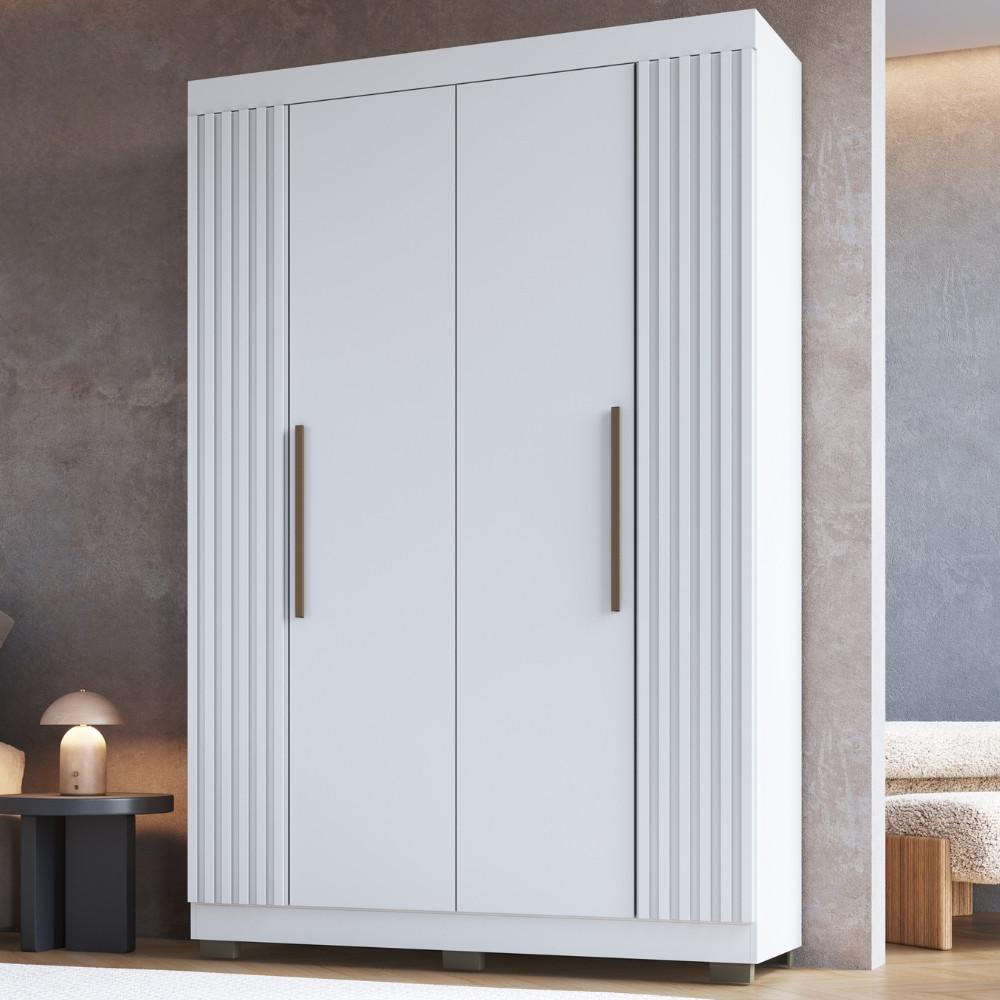 Guarda Roupa Solteiro Ripado 4 Portas com Pés Flórida Faimec - 1