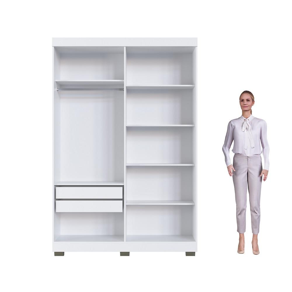 Guarda Roupa Solteiro Ripado 4 Portas com Pés Flórida Faimec - 3