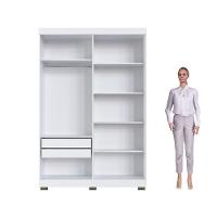 Guarda Roupa Solteiro Ripado 4 Portas com Pés Flórida Faimec - 3