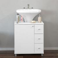 Gabinete para Banheiro 1 Porta 3 Gavetas 3386 Politorno - 1