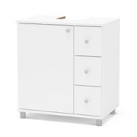 Gabinete para Banheiro 1 Porta 3 Gavetas 3386 Politorno - 2