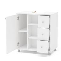 Gabinete para Banheiro 1 Porta 3 Gavetas 3386 Politorno - 3