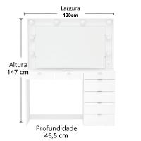 Penteadeira Camarim com Espelho Las Vegas Politorno