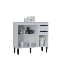 Balcão de Cozinha com Tampo 3 Portas 90cm Isadora Poquema - 3