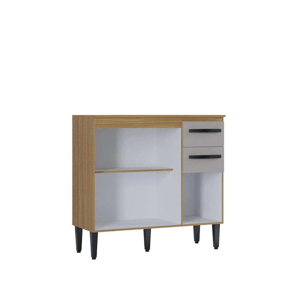 Balcão de Cozinha com Tampo 3 Portas 90cm Isadora Poquema - 3