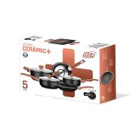 Jogo de Panelas MTA Ceramica Black 5 Peças Tampa de Vidro - 2