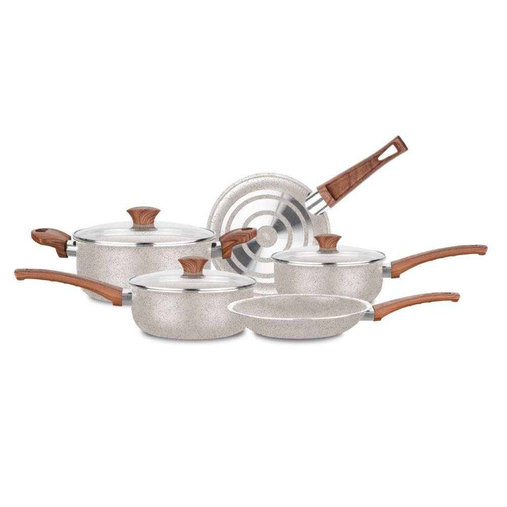 Jogo de Panelas MTA Ceramica Black 5 Peças Tampa de Vidro - 1