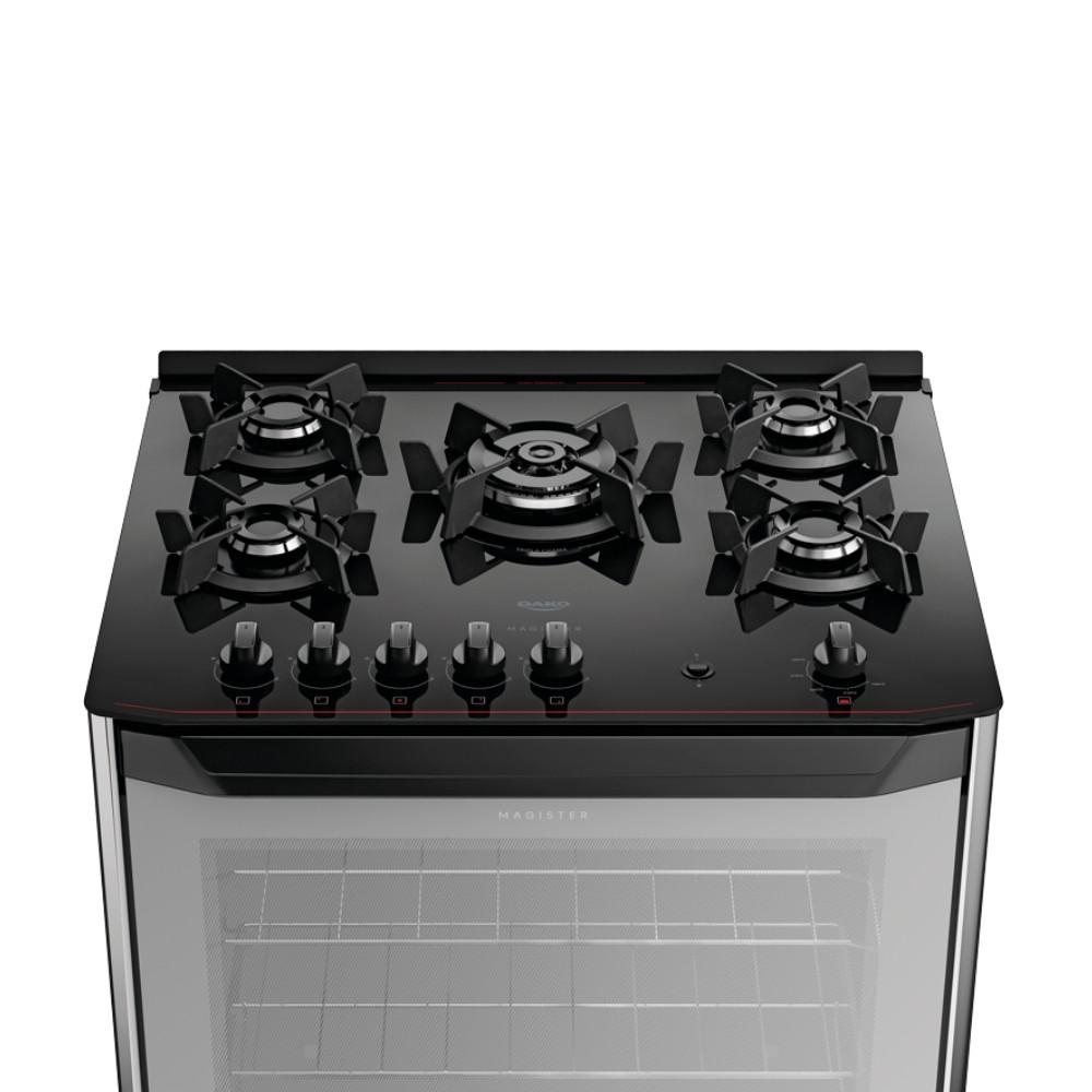 Fogão 5 Bocas Dako Magister Style com Frente de Vidro Espelhado - 3